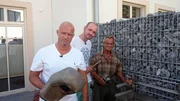 V.l.: Detlef, Christian und Schmiedemeister Otto
