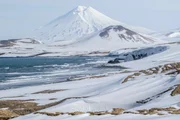 Kamtschatka Winterlandschaft.