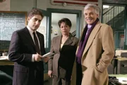 LAW & ORDER -- NBC Series -- "Publish and Perish" -- Pictured: (l-r) Michael Imperioli as Det. Nick Falco, S. Epatha Merkerson as Lt. Anita Van Buren, Dennis Farina as Det. Joe Fontana -- NBC Universal Photo