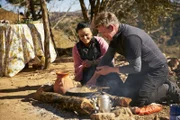 Morocco - (L to R) Moroccan chef, Najat Kaanache, and Gordon Ramsay prepare their meals for a Moroccan New Year celebration.