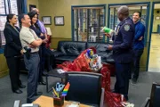 Joe Lo Truglio (Charles Boyle), Melissa Fumero (Amy Santiago), Stephanie Beatriz (Rosa Diaz), Terry Crews (Terry Jeffords), Andy Samberg (Jake Peralta), André Braugher (Ray Holt).