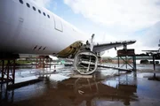 Plane mid scrap in plane yard