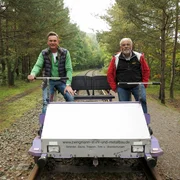 Axel Bulthaupt und Johannes Hager (r.), Leiter Naturpark Eichsfeld