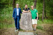 Wigald Boning (r.) und Friedrich "Fritz" Meinecke (M.) mit Christoph von Braun
