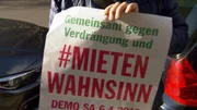Protest gegen unbezahlbaren Wohnraum.