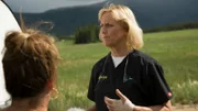 Field Producer, Amy Elkins, and crew interview Dr. Dee in regards to Tony's horse Red at S&K Farms.