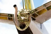 Close up of tail end of Plane