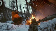 Siberia - warming by the fire