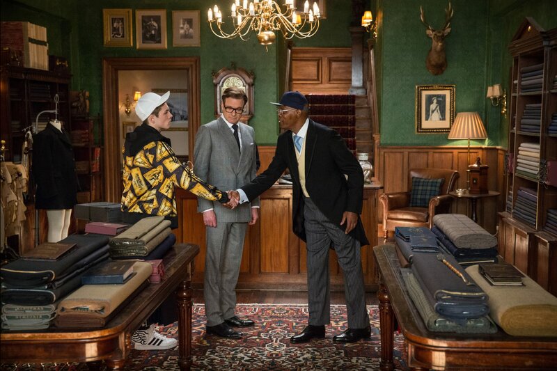 Kingsman Secret Service Huntsman Tailors Taron Egerton, Colin Firth, Samuel  L. Jackson, Mark Strong, Michael Caine, Sophie Cookson, Sofia Boutella,  Samantha Womack, Mark Hamill