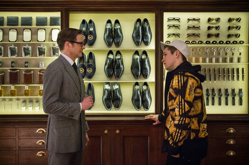 Kingsman Secret Service Huntsman Tailors Taron Egerton, Colin Firth, Samuel  L. Jackson, Mark Strong, Michael Caine, Sophie Cookson, Sofia Boutella,  Samantha Womack, Mark Hamill