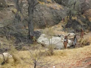 Gwen, Sarah, Suzanne and Jon on extraction hike