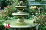 Fountain in the garden.