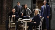 V.l.: Detective Odafin "Fin" Tutuola (Ice T), A.D.A. Rafael Barba (Raul Esparza), Lieutenant Olivia Benson (Mariska Hargitay), Detective Amanda Rollins (Kelli Giddish) und Dominick "Sonny" Carisi (Peter Scanavino)