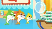 L-R: Grandpa Shark, Grandma Shark, Baby Shark