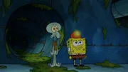 L-R: Squidward, SpongeBob