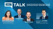 Katrin Göring-Eckardt, Friedrich Merz und Hendrik Streeck sind zu Gast beim Chefredakteur des Nachrichtensenders WELT, Jan Philipp Burgard, im neuen „WELT Talk“ am Montag, 31. Januar 2022, ab 18.35 Uhr.