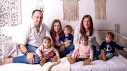 Torsten Kalina, Malea, große Schwester Lara, Jonah, Liah, Mutter Lorena Acker, Luan (v.l.).