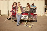 (5. Staffel) - (v.l.n.r.) Lindsay (Kether Donohue ); Jimmy (Chris Geere); Gretchen (Aya Cash); Edgar (Desmin Borges)