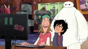 l-r: Fred, Hiro Hamada, Baymax