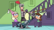 L-r: Wanda, Chlose, Mr. Turner, Timmy, Cosmo