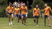 Vorne v.l.: Luigi "Gigi" Birofio, Patrick Eid, Dominik Wirlend, Marcus Muth, Markus Kok Hinten v.l.: Michelle Daniaux, Sarah Joelle Jahnel, Alex Jolig, Meike Emonts, Doreen Dietel, Lena Schiwiora, Cecilia Asoro