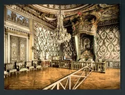 Schlafzimmer von Marie Antoinette, Fontainebleau Palast, Frankreich.