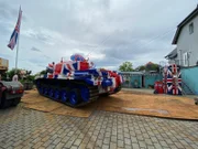 Gary Blackburn's tank is ready to start its journey to the "Little Britain Inn"