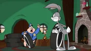 Porky Pig (l.), Bugs Bunny (r.)