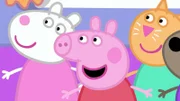 L-R: Suzy Sheep, Peppa Pig, Candy Cat