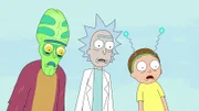 L-R: Zeep, Rick, Morty