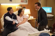 (v.l.n.r.) Jake Peralta (Andy Samberg); Amy Santiago (Melissa Fumero); Charles Boyce (Joe Lo Truglio)