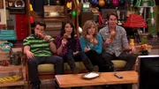 L-R: Freddie Benson (Nathan Kress), Carly Shay (Miranda Cosgrove), Sam Puckett (Jennette McCurdy), Spencer Shay (Jerry Trainor)