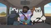 Hinten: Panda bear (l.) und Grizzly bear(r.)  Vorne: Chloe Park und Ice Bear