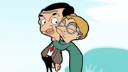 L-R: Mr. Bean (voiced by Rowan Atkinson), Irma Gobb (voiced by Matilda Ziegler)