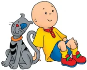 Caillou und sein Kater Gilbert.