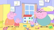 v.li.: Mummy Pig, Peppa Pig, George Pig, Daddy Pig