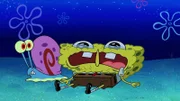 L-R: Gary, SpongeBob