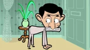 L-R: Teddy – Mr. Bean's lifelong best friend,  Mr. Bean (voiced by Rowan Atkinson)
