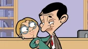 Nach einer Lerneinheit zeigt Mr. Bean seiner Freundin Irma seine neuen Tanzfähigkeiten.