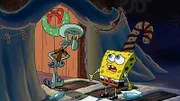 L-R: Squidward, SpongeBob