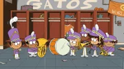 Carl (l.), Alexis (2.v.l.), Clara (3.v.l.), Tom (3.v.r.), Barry (r.)