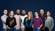 Die Respekt Moderatoren (von links): Sebastian Leidecker, Christina Wolf, Ramo Ali, Malcolm Ohanwe, Sabine Pusch, Verena Hampl und Rainer Maria Jilg und Caroline Hofmann.