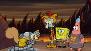 L-R: Sandy, Squidward, SpongeBob, Patrick