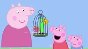v.li.: Granny Pig, Polly, Peppa Pig, George Pig