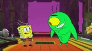 L-R: SpongeBob, Ideal Plankton