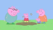 L-R: Daddy Pig, Peppa Pig, George Pig, Mummy Pig