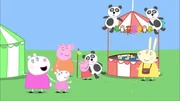 L-R: Mummy Sheep, Suzy Sheep, Mummy Pig, Peppa Pig, Mrs. Rabbit
