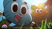 Gumball (vorne) hat mal wieder eine geniale Idee und Darwin (hinten re.) folgt ihm wie immer blind, egal, wo die verrückte Reise auch hingeht.