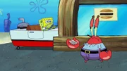 L-R: SpongeBob, Mr. Krabs
