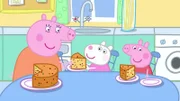 v.li.: Mummy Pig, Suzy Sheep, Peppa Pig